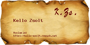 Kello Zsolt névjegykártya