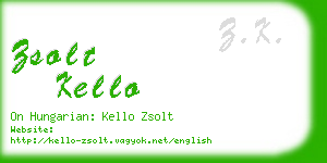 zsolt kello business card